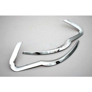 Хром Накладки Передние Фары 2008-2011 (2 шт., пластик) Volkswagen Touareg 2002-2010 гг.