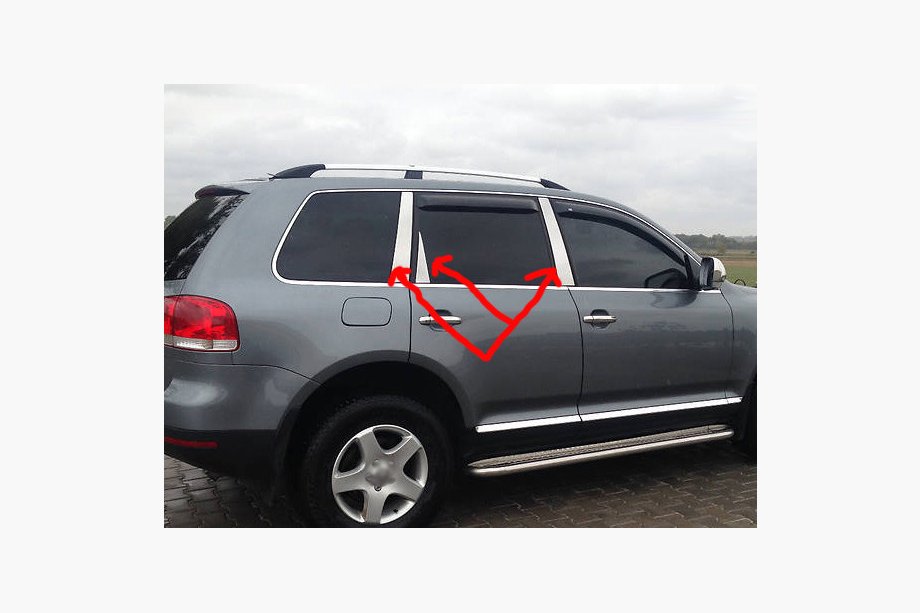 Хром на стойки дверей для Volkswagen Touareg (2002 - 2010) Image