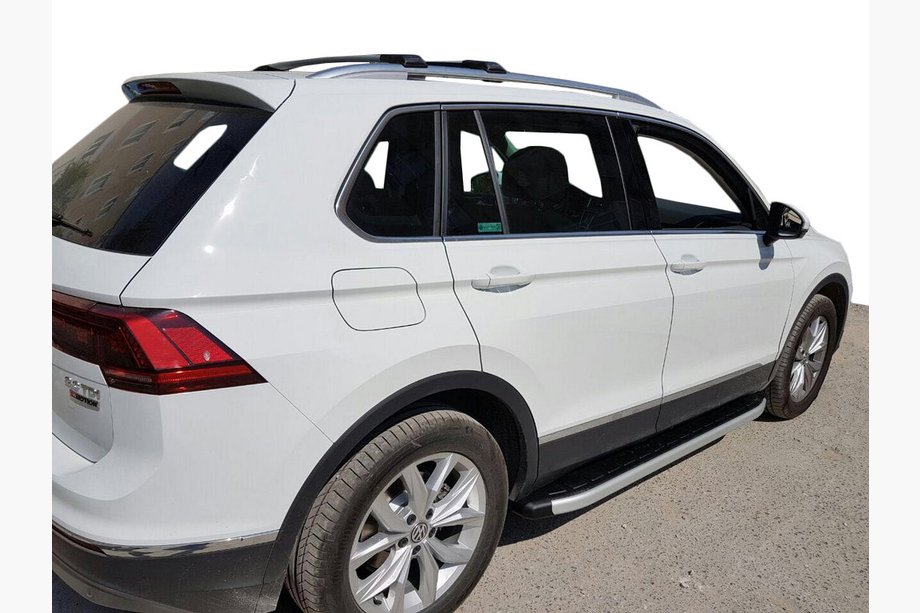Volkswagen Tiguan 2007-2016 гг. Боковые пороги Fullmond (2 шт., алюминий) Image
