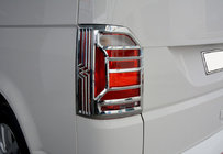 Volkswagen T6 2015-2024 гг. Окантовки задних фонарей OmsaLine (2 шт, ABS хром) фото 1