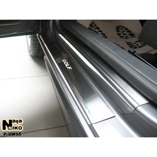 Накладки на пороги Natanko (нержавейка) Volkswagen Golf 6 2008-2014 гг.