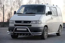 Volkswagen T4 Caravelle/Multivan 1990–2003 гг. Кенгурятник WT003 Plus-2 (нержавейка) фото 1