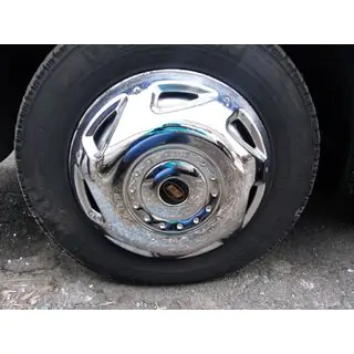 Колпаки из нержавеющей стали OEM (2-кольцевые, 4 шт) Volkswagen Crafter 2006-2016 гг. фото 3