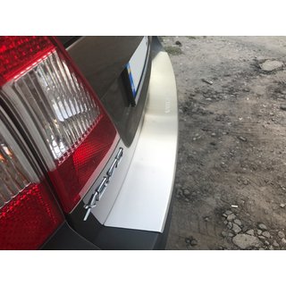 Накладка на задний бампер с отбортовкой Nataniko (нержавейка) Volvo XC70 2007-2013 гг. фото 2