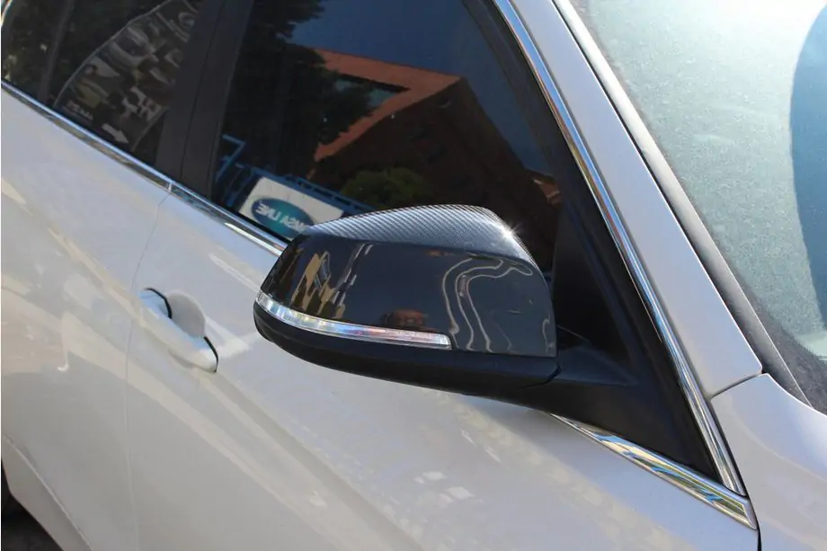BMW 4 серия F32/F33/F36 2012-2020 гг. Накладки на Зеркала (2 шт, Натуральный Карбон) Фото 1