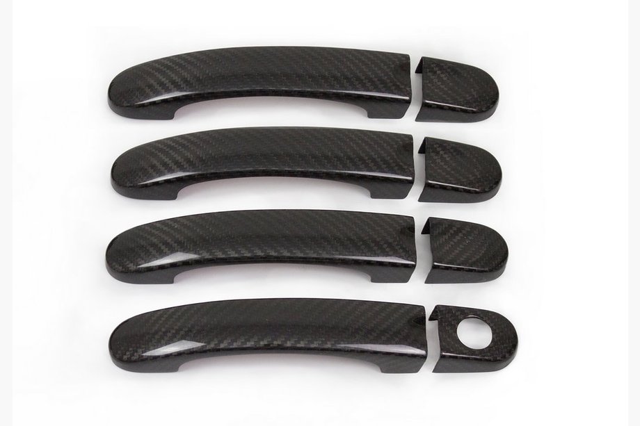 Volkswagen T5 Transporter 2003-2010 гг. Накладки на ручки (натуральный карбон) 3 Ручки Фото 4