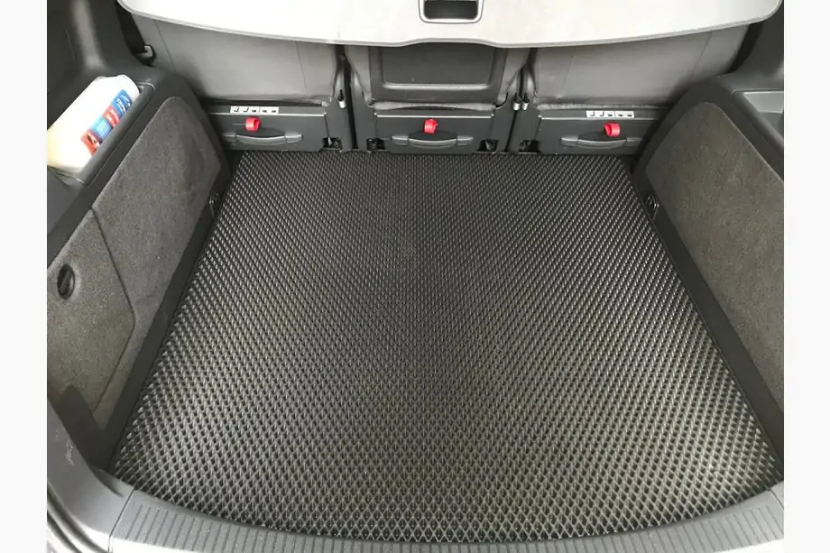Volkswagen Touran 2003-2010 гг. Коврик багажника (EVA, 5 мест, черный)