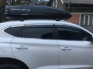 Hyundai Tucson TL 2016-2021 гг. Ветровики с хромированной вставкой (6 шт, Niken) фото 1