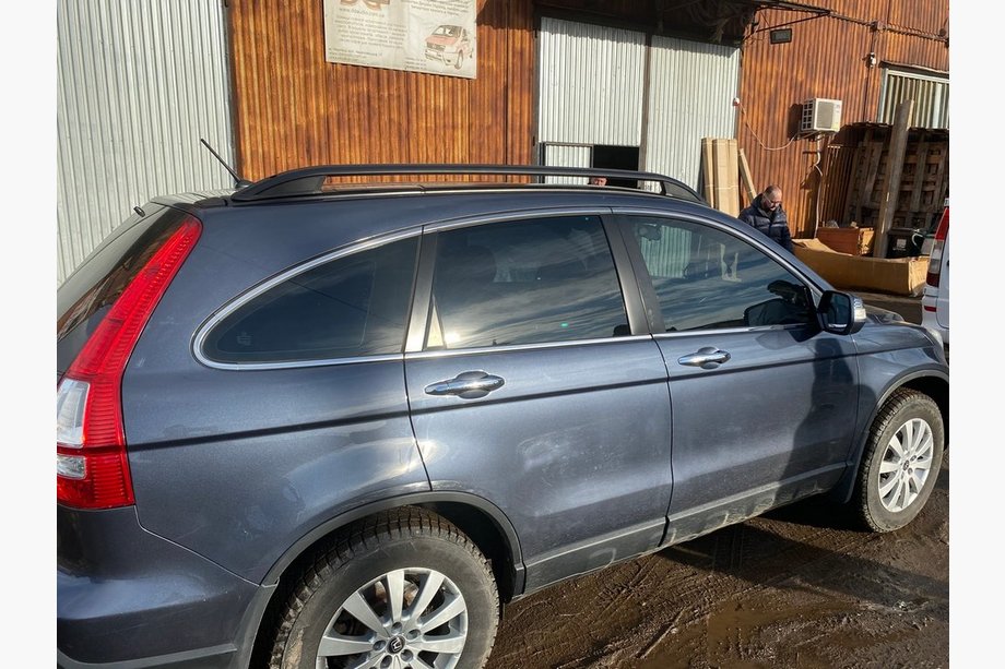 Honda CRV 2007-2011 гг. Черные рейлинги (Crown) Image