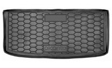 Kia Picanto 2016- гг. Коврик багажника верхний (Autogumm, резина) фото 1