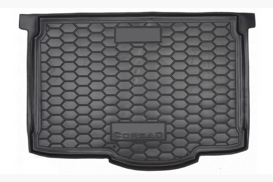 Opel Corsa D 2007-2014 гг. Коврик багажника 5D нижняя полка (Autogumm, пластик) Image