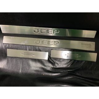 Накладки на пороги Carmos (4 шт, нержавейка) Jeep Grand Cherokee WK2 2010-2021 гг. фото 1