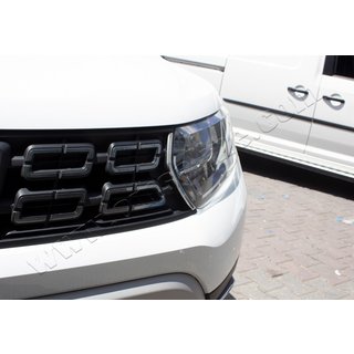 Накладки на решетку (2 шт., нержавейка) Renault Duster 2018-2024 гг. фото 1