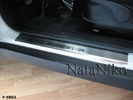 Subaru Forester 2008-2013 гг. Накладки на пороги Natanika Premium (4 шт, нержавейка) фото 1