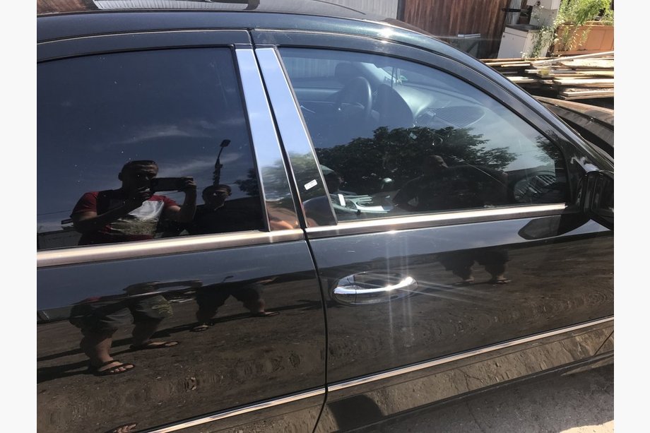 Mercedes E-сlass W211 2002-2009 гг. Накладки на дверные стойки из нержавеющей стали (6 шт) Image