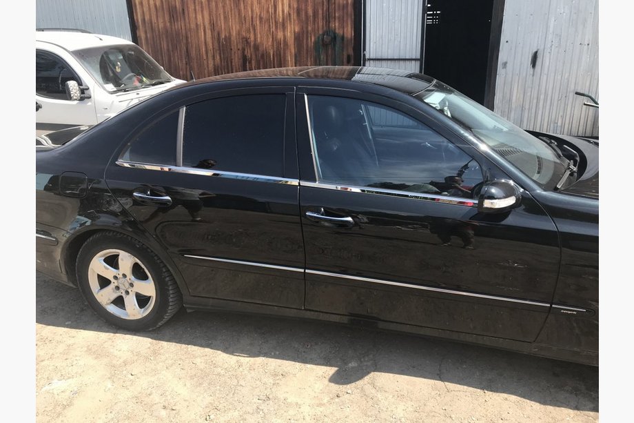 Mercedes E-class W211 2002-2009 гг. Хромированные Окантовки Окон Нержавейка SD, Carmos - Турецкая сталь (4 шт) Фото 5