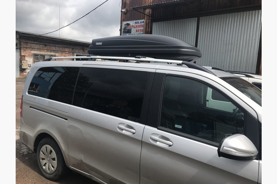 Mercedes Vito W447 Рейлинги хром со стальным кронштейном длинная база Image