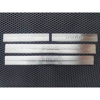 Накладки на пороги Carmos (4 шт., нержавейка) Volkswagen Polo 1994-2001 гг.
