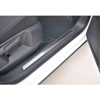 Накладки на внутренние пороги OmsaLine нержавейка Volkswagen Tiguan 2016-2023 гг. фото 1