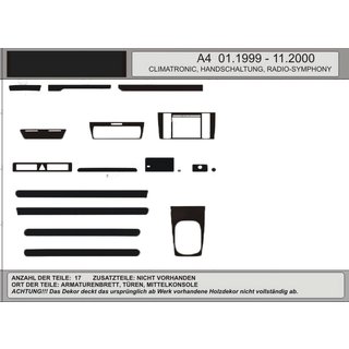 Акция! Накладки на панель под дерево (1999-2001) Audi A4 B5 1994-2001 гг.