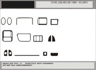 Honda Civic 1995-2001 гг. АКЦИЯ! Накладки на панель под дерево фото 1