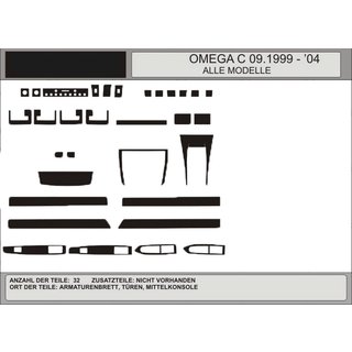АКЦИЯ! Накладки на панель под алюминий (1993-1999) Opel Omega B 1994-2003 гг. фото 1