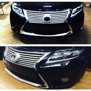 Передний бампер в сборе (рестайлинг, стиль Lexus V1) Toyota Camry 2006-2011 гг. фото 2