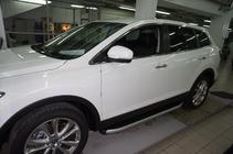 Mazda CX-9 2007-2016 гг. Боковые Подножки Fullmond (2 шт, алюминий) фото 1