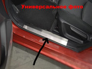 Subaru Outback 2009-2014 гг. Накладки на внутренние пороги из нержавейки Nataniko (2 шт.) фото 2