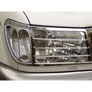 Накладки на фары V2 (2 шт., пластик) Toyota Land Cruiser 100 1998-2007 гг. фото 1