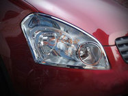 Nissan Qashqai 2007-2010 гг. Накладки на Фары (2 шт, пластик) фото 1