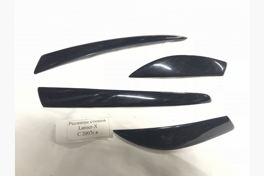 Mitsubishi Lancer X 2008- гг. Реснички на задние фары (2 шт, грунтованные под покраску) Image