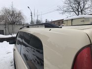 Mercedes Vito W639 2004-2014 гг. Черные рейлинги Skyport (цельнометаллические) фото 1