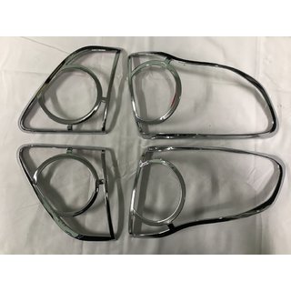 Хромированные накладки на задние фонари (2 шт., пластик) Toyota Corolla 2007-2013 гг.