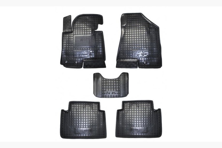 Hyundai IX-35 2010-2015 гг. Резиновые коврики с бортиком (Autogumm) Image