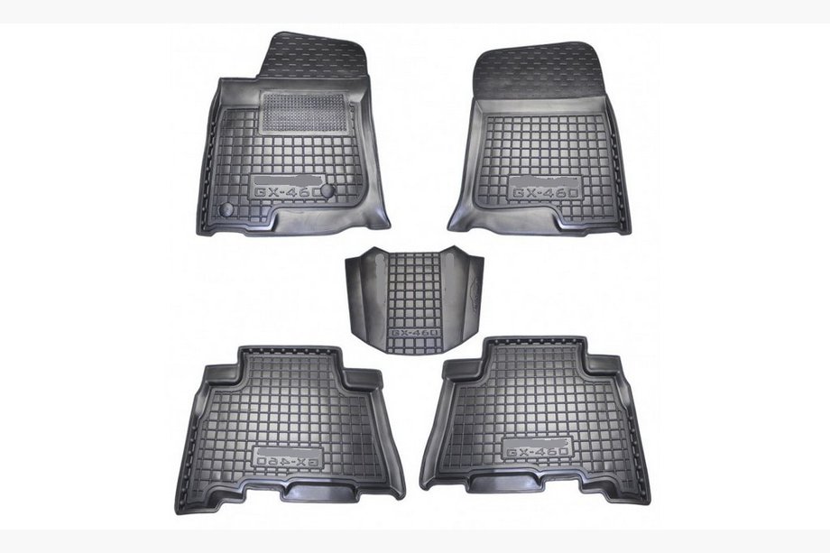 Lexus GX460 2009-2023 гг. Резиновые коврики с бортиком (Autogumm) Image