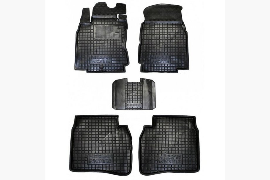 Nissan Note 2004-2012 гг. Резиновые коврики с бортиком (Autogumm) Image