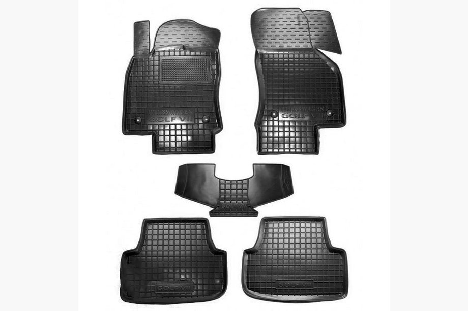 Volkswagen Golf 7/E-Golf 2012-2020 гг. Резиновые коврики с бортиком (Autogumm) Image