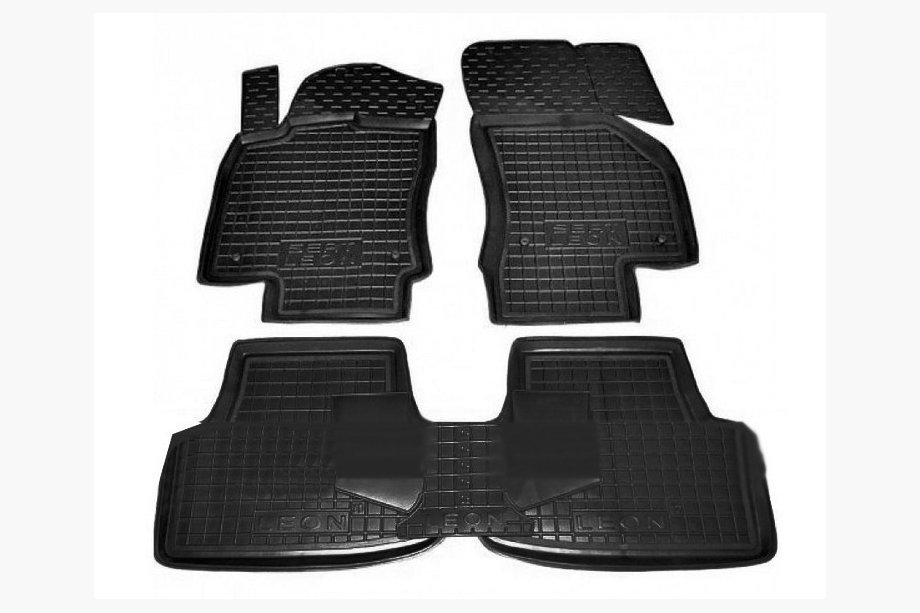 Seat Leon 2013-2020 гг. 3D резиновые коврики с бортиком (Autogumm) Image