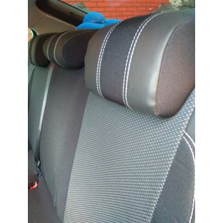 Авточехлы (Экокожа↗Ткань, Premium) Audi 100 C3 1988-1991 гг. фото 2