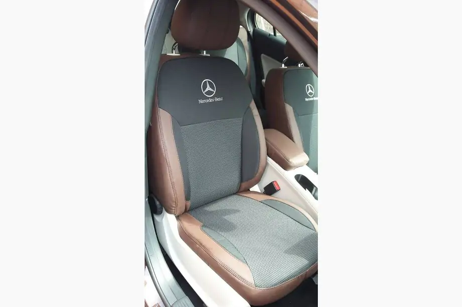 Mercedes A-class W176 2012-2018 гг. Авточехлы (Экокожа↗Ткань, Premium) Фото 1