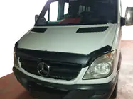 Mercedes Sprinter W906 2006–2018 гг. Дефлектор капота под карбон 2006-2013 (EuroCap) фото 1