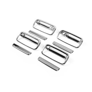 Хромированные Накладки на Ручки (8 шт, Пластик) Toyota Land Cruiser 90 Prado 1996-2002 гг. фото 1