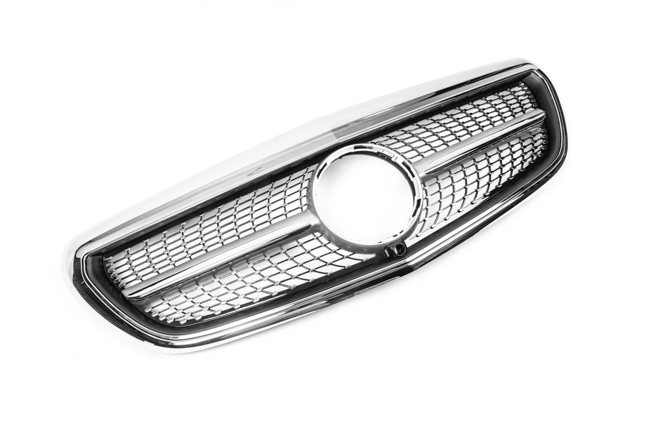 Mercedes E-class W213 2016-2023 гг. Передняя решетка Diamond (для Classic и Exclusive, 2016-2019) Без места под камеру Фото 2