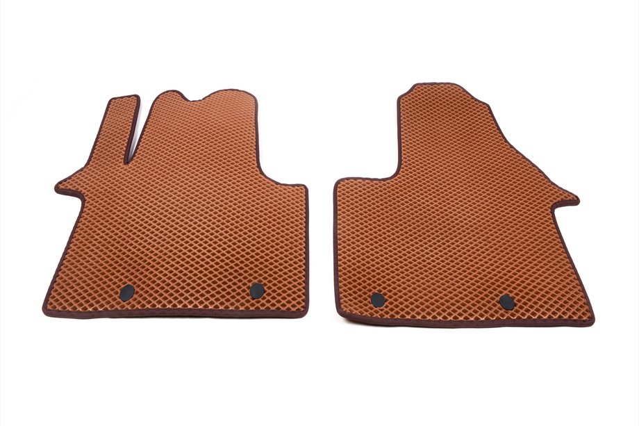 Fiat Talento 2016- гг. Полиуретановые коврики (2 шт, EVA, кирпичные) Image