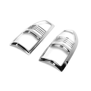 Хромированные накладки на задние фонари (2 шт, пластик) Toyota Land Cruiser 90 Prado 1996-2002 гг. фото 1