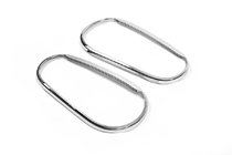 Volkswagen Golf 4 1997-2006 гг. Накладки на фары Очки V3 (2 шт., пластик) фото 2