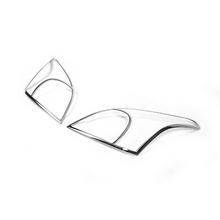 Накладки на Фары V2 (2 шт., пластик) Toyota Land Cruiser Prado 120 2002-2009 гг. фото 1