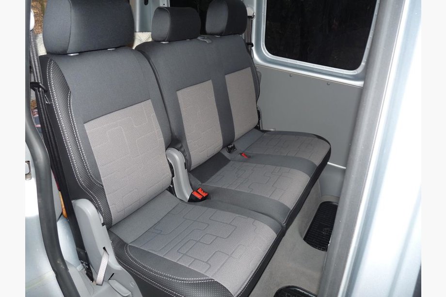 Volkswagen Caddy 2010-2015 гг. Авточехлы (Эко-кожа↗Ткань, Premium) Полный салон (5 мест) Фото 9