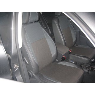 Авточехлы (Эко-кожа↗Ткань, Premium) Volkswagen Tiguan 2007-2016 гг. фото 3